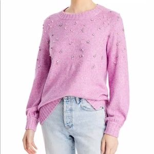 NWOT Karl Lagerfeld Paris Crystal Embellished Sweater Large